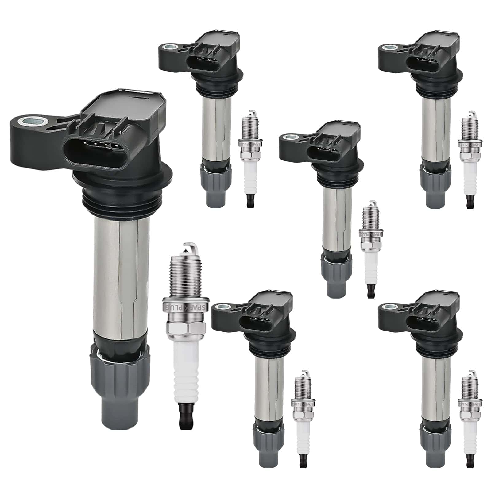 Conjunto de 6 bobinas de encendido GYbenzi UF569 y bujía