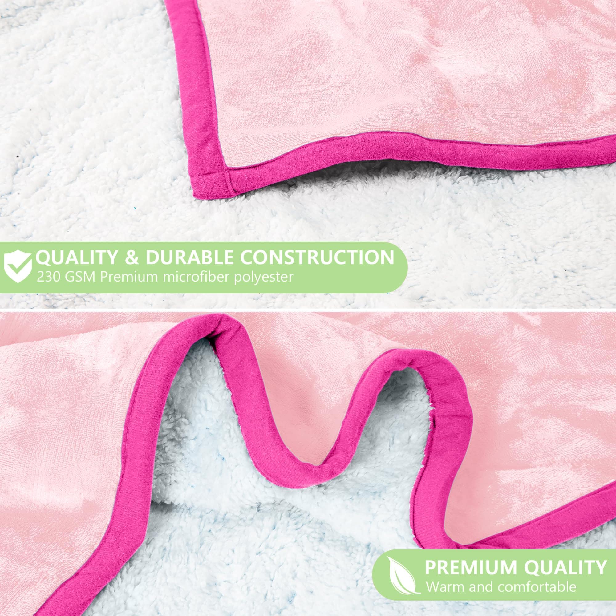 Manta con capucha portátil de Axolote para -Rosa claro - Imagen 5