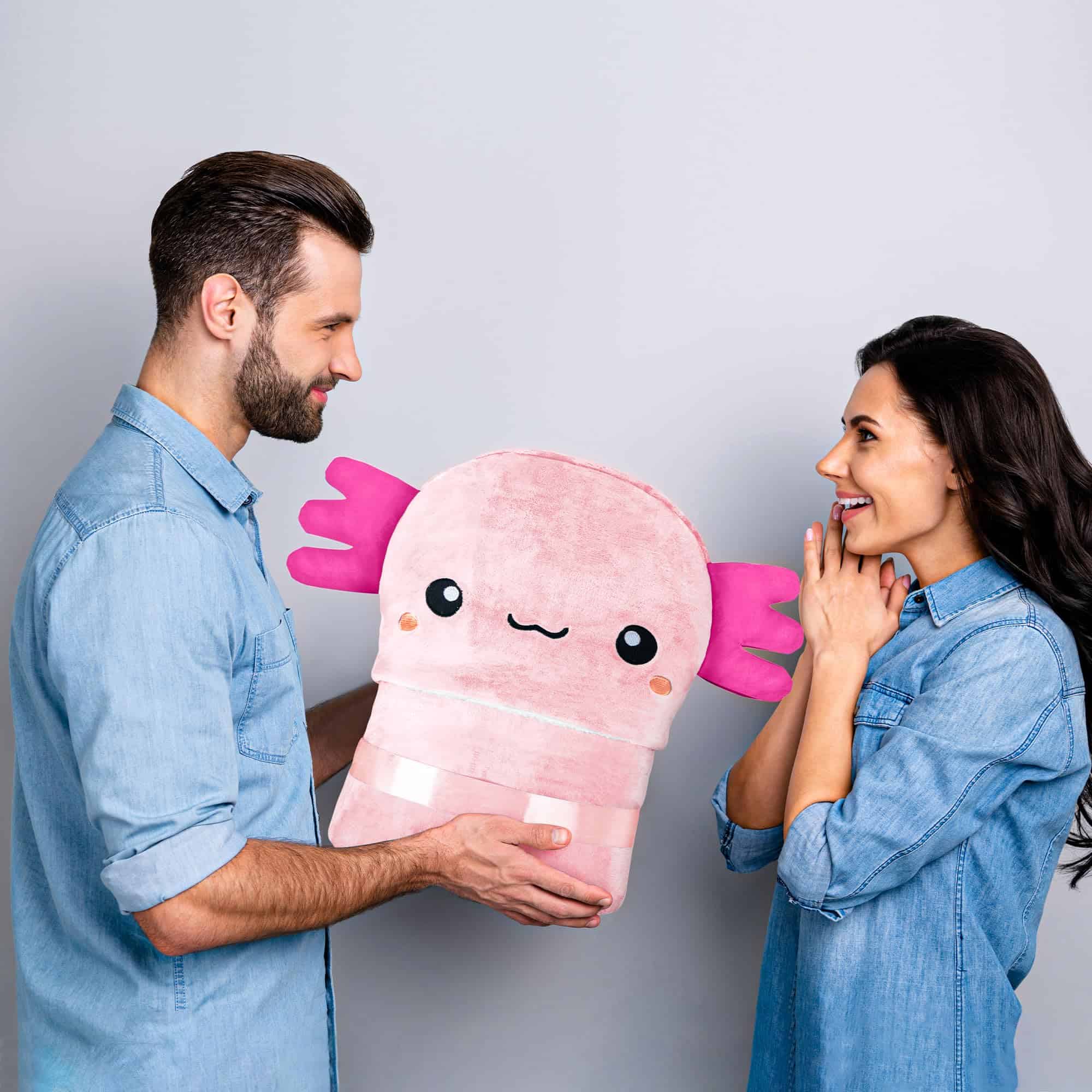 Manta con capucha portátil de Axolote para -Rosa claro - Imagen 8