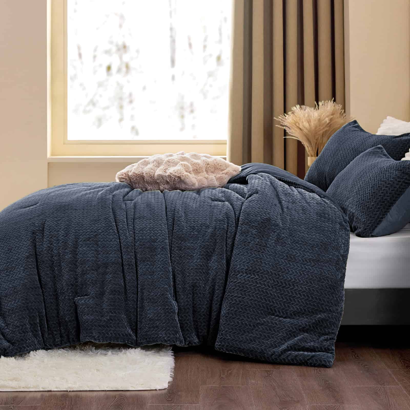 Juego de Edredón de Invierno de Terciopelo de Felpa con - Imagen 8