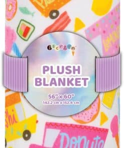 Manta de felpa suave con estampado foodie 56" x 60" -