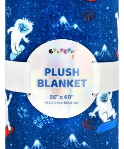 Manta de felpa estampada de 56" x 60" Steady Yeti de