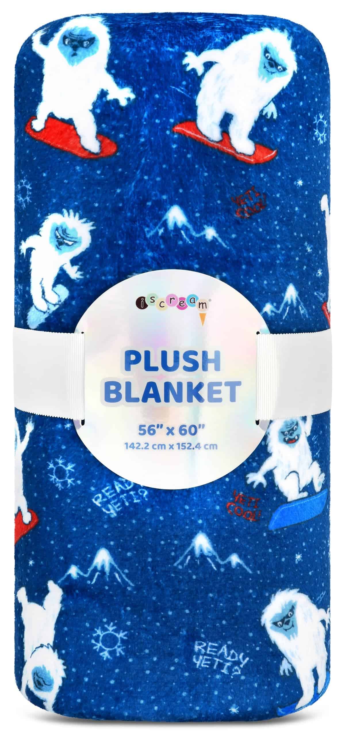Manta de felpa estampada de 56" x 60" Steady Yeti de