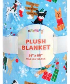 Manta de Franela Estampada Iscream Holiday Hounds 56" x 60"