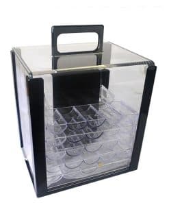 Portafichas de acrílico transparente para 10 fichas de