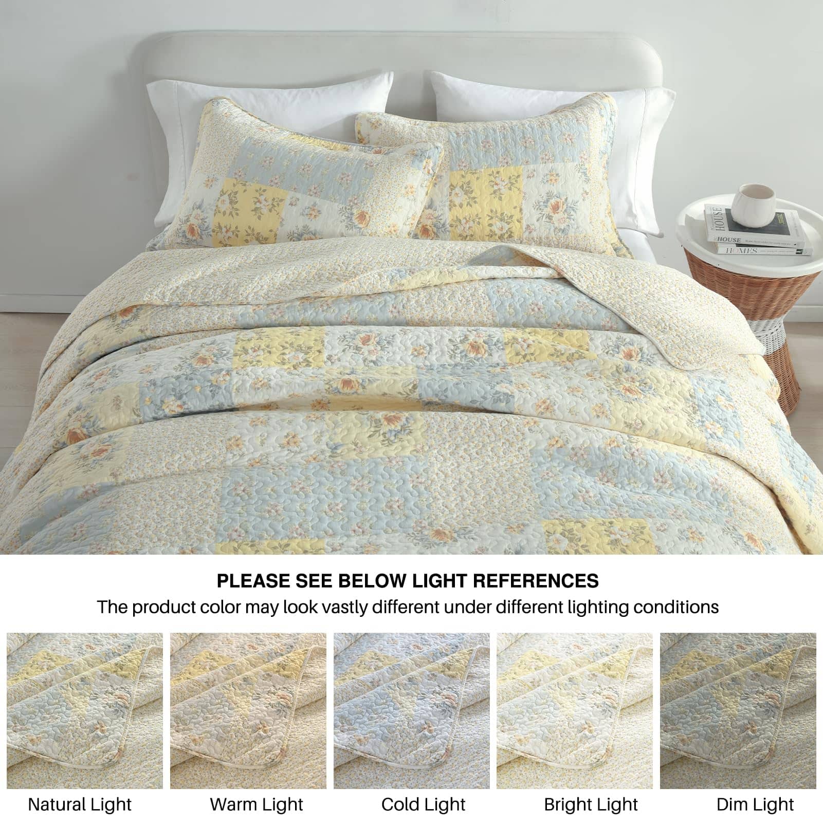 Colcha California King DDUOXIN (128"x120") - 100% Algodón - Imagen 8