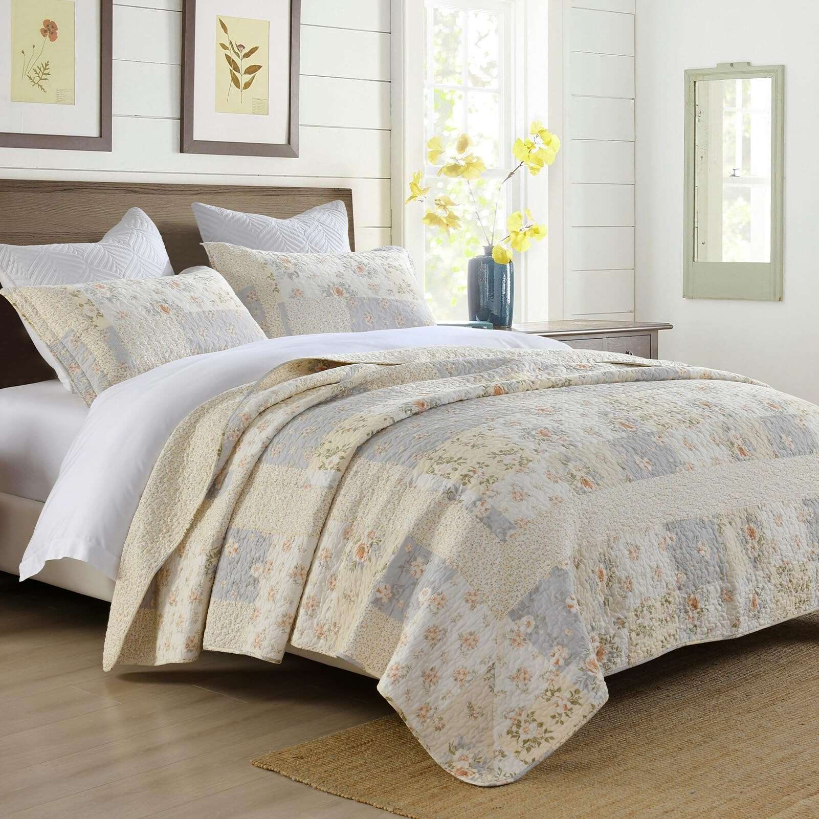 Colcha QuiltMuse Oversized King 128x120 - 100% algodón