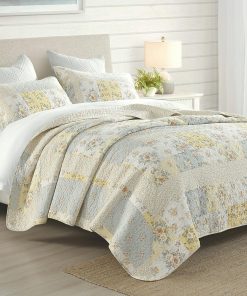 QuiltMuse Colcha Amarilla Oversized King 120" x120" - 100%
