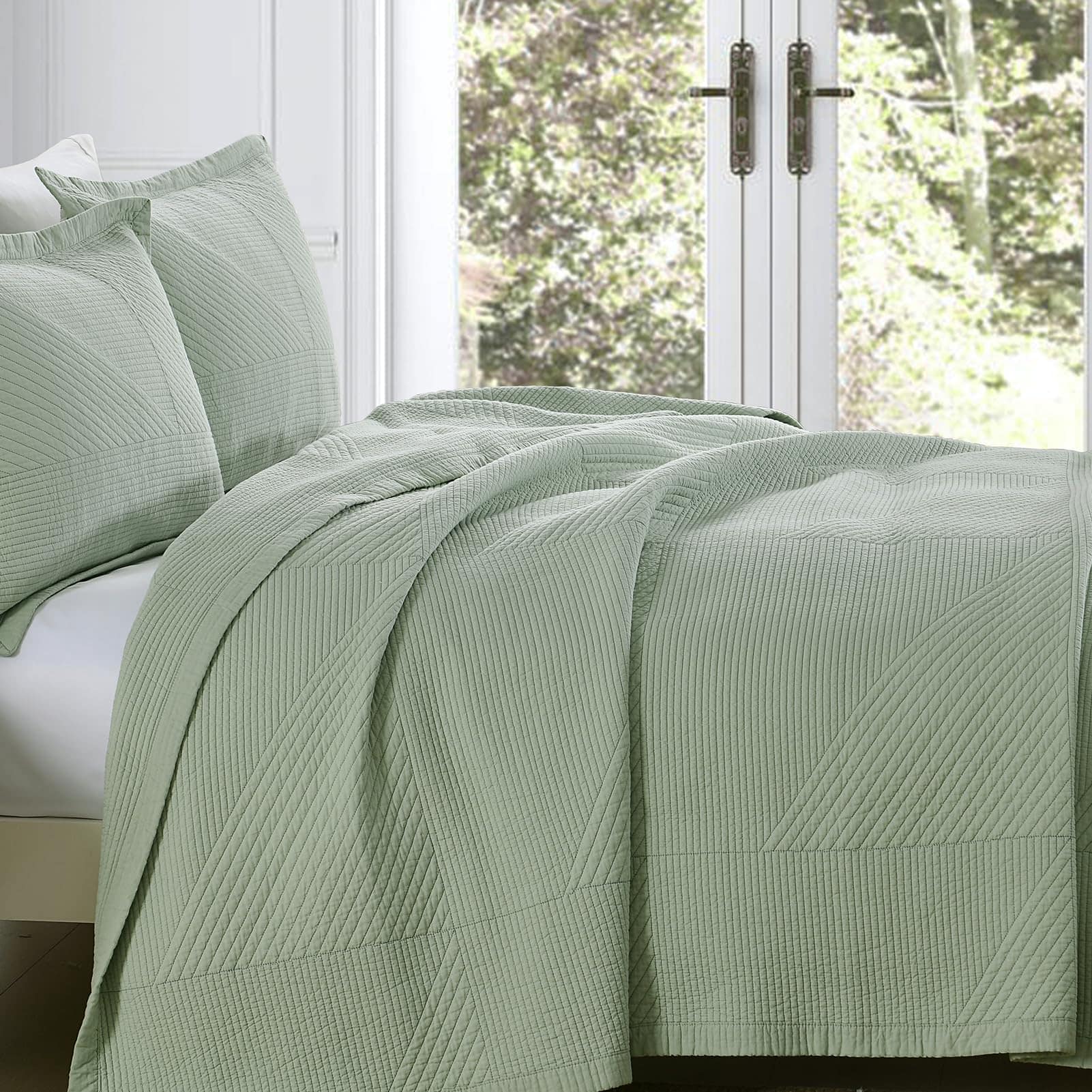 Edredón King Size PERHOM - Juego de edredón King, 100%