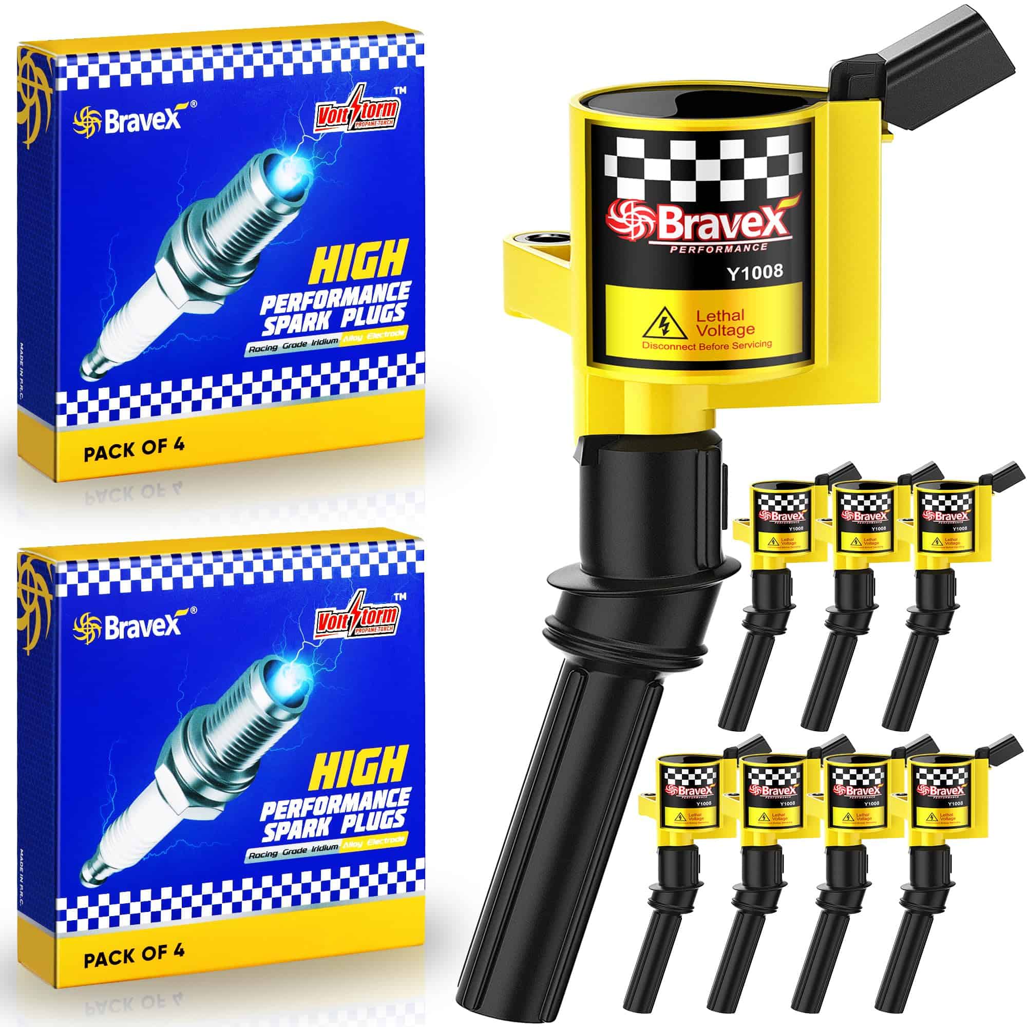 Bobina de encendido Bravex DG508 y Bujía SP413 Compatible