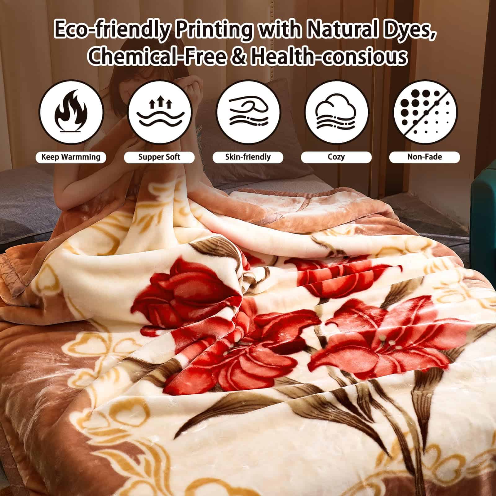 Mantas de Mink MODUSKYE, Koreano Pesado Plush 7.7 LB 2 Ply - Imagen 6