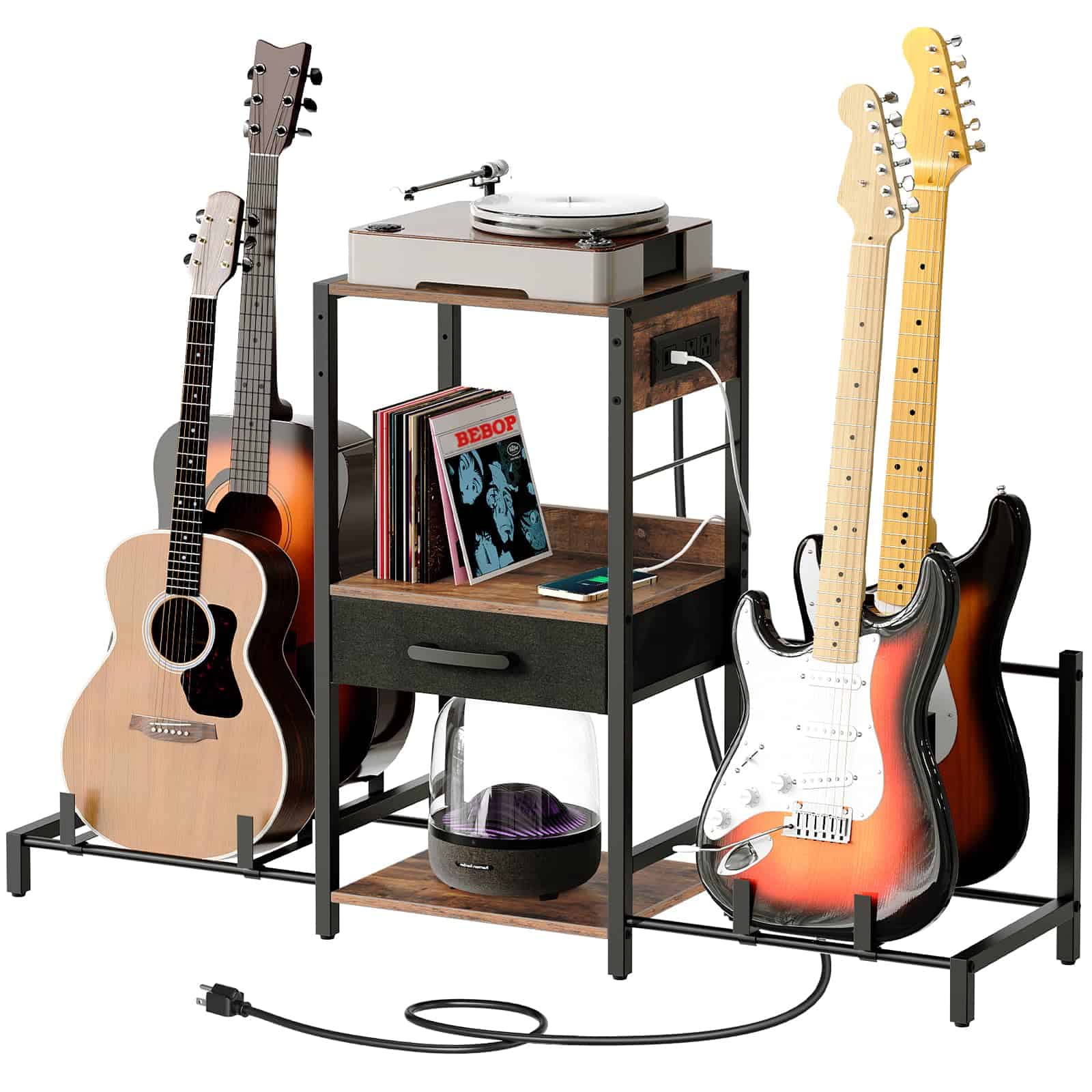 Soporte de guitarra MAHANCRIS para 4 guitarras acústicas,