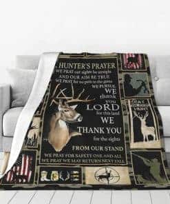 Manta de Venado Una Oración del Cazador Decorativa Manta de
