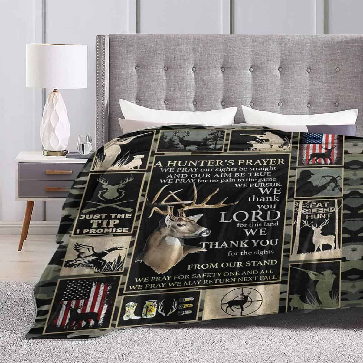 Manta de Venado Una Oración del Cazador Decorativa Manta de - Imagen 7