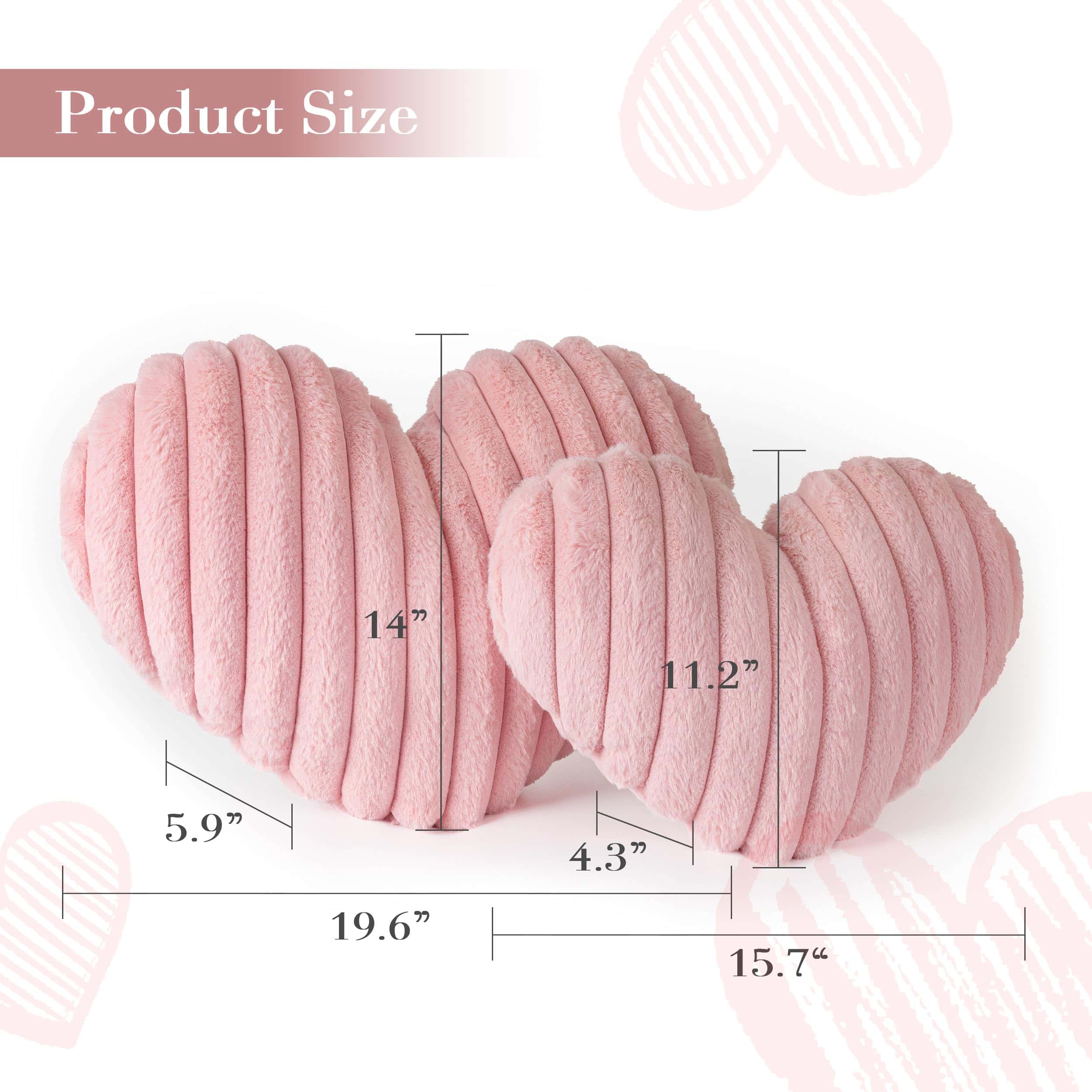 Almohada con forma de corazón, juego -Rosa claro - Imagen 4