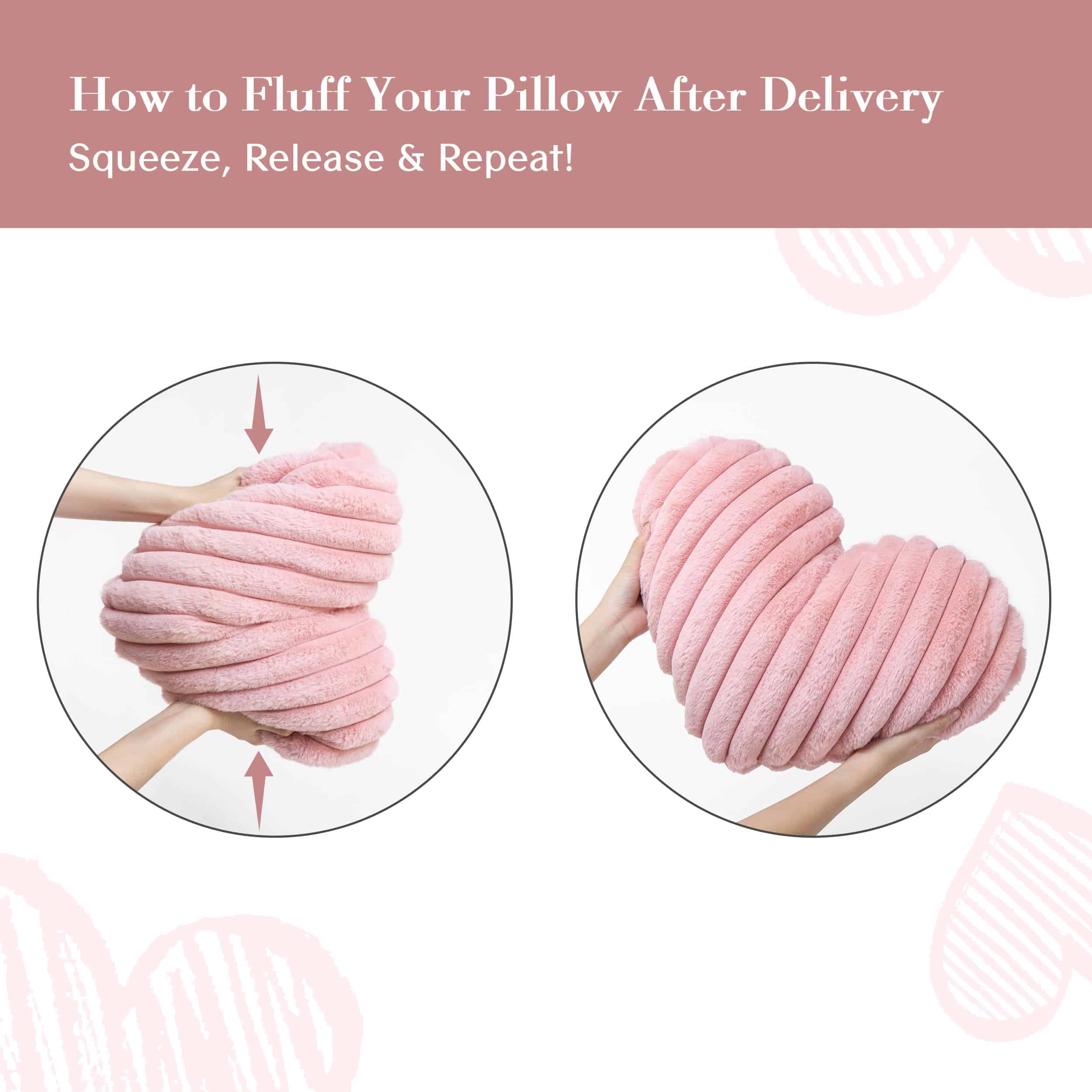 Almohada con forma de corazón, juego -Rosa claro - Imagen 7