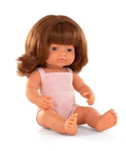 Muñeca Miniland 15'' Edición Colorida Niña Pelirroja con