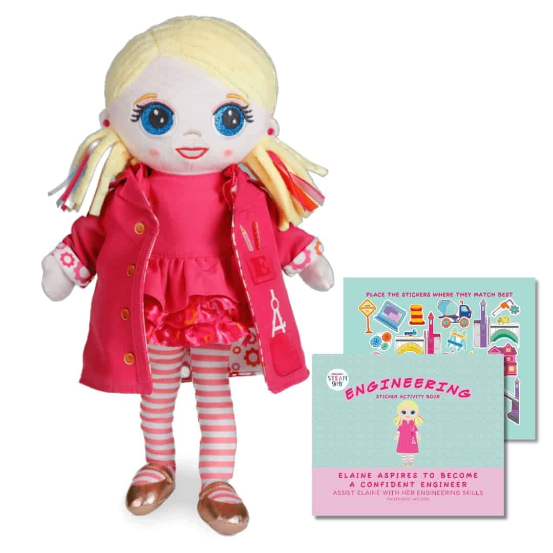 Elaine La Ingeniera - Muñeca de Peluche de 15 pulgadas con
