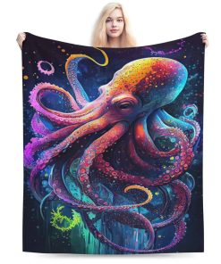 Manta de Pulpo para Sofá Cama y Oficina, Acogedora Manta de