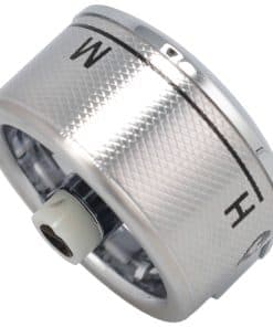 Perilla de quemador de superficie de acero -Plata