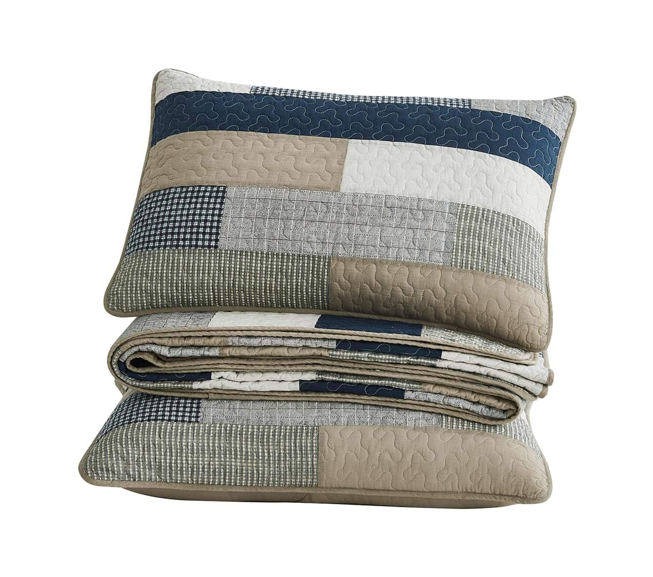 Chezmoi Collection Dylan 2-Piezas Azul Marino Blanco Gris - Imagen 9