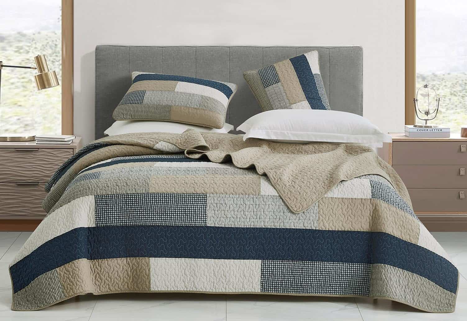 Chezmoi Collection Dylan 2-Piezas Azul Marino Blanco Gris - Imagen 4