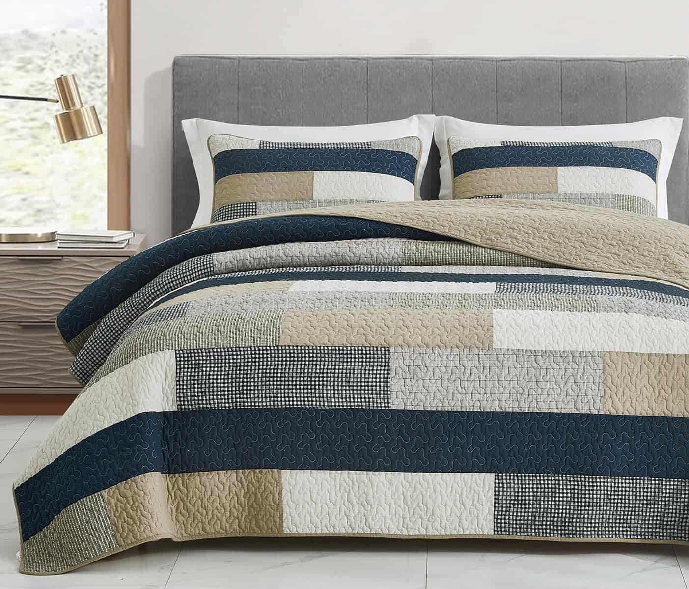 Chezmoi Collection Dylan 2-Piezas Azul Marino Blanco Gris - Imagen 3