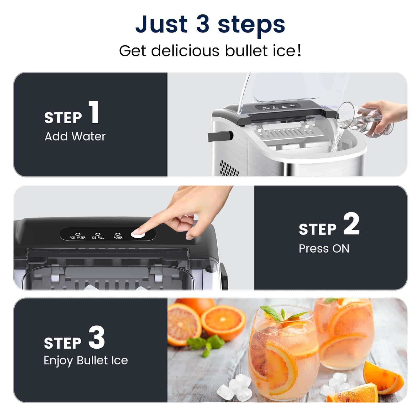 Máquina de Hielo de Acero Inoxidable Joy Pebble para - Imagen 8