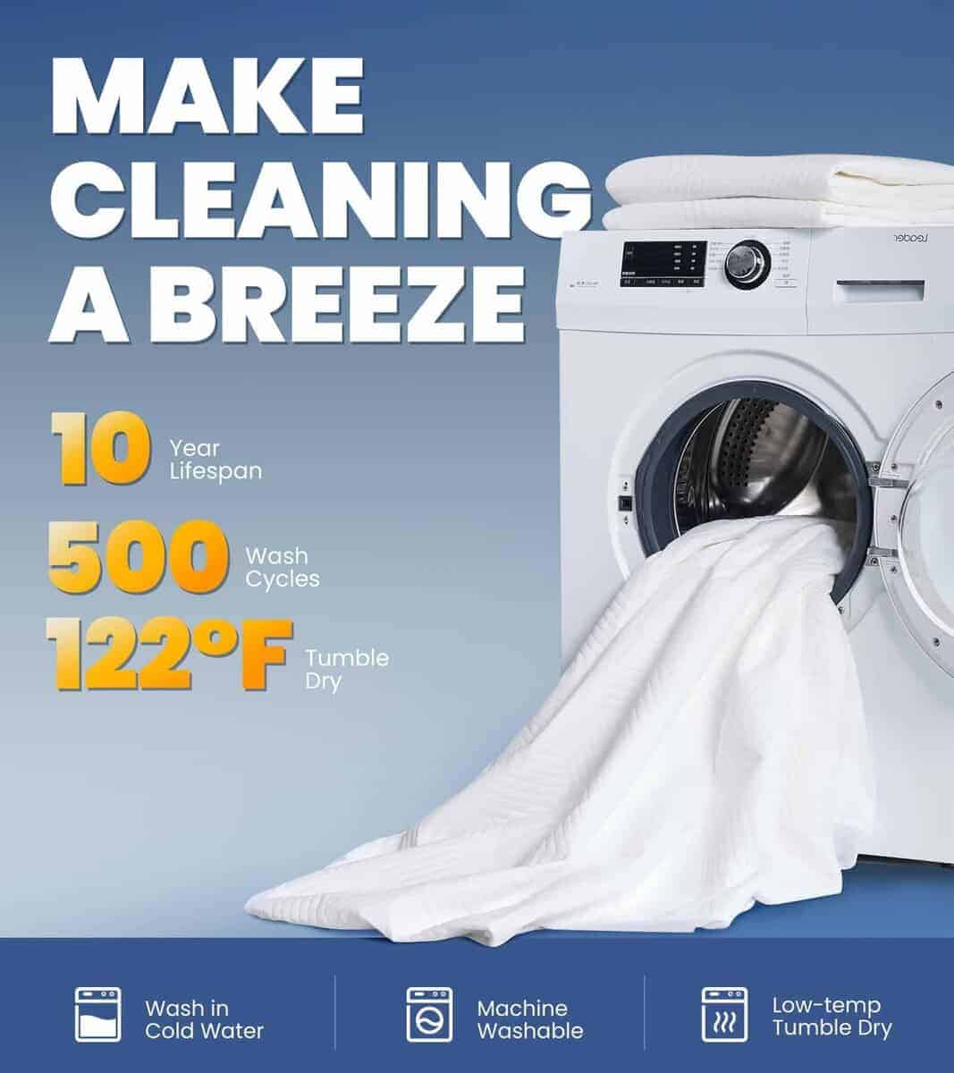 Protector de Colchón 100% Impermeable con Alta -Blanco - Imagen 5