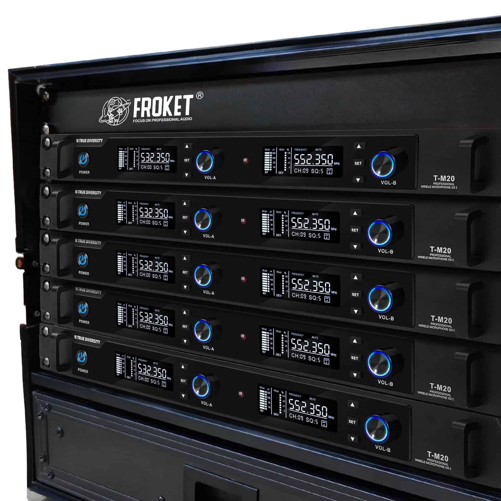 Sistema de micrófono inalámbrico con 4 antenas Froket, Pro - Imagen 10