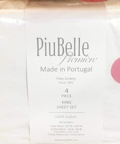 Juego de Sábanas de Lujo para Cama Piubelle -Blanco