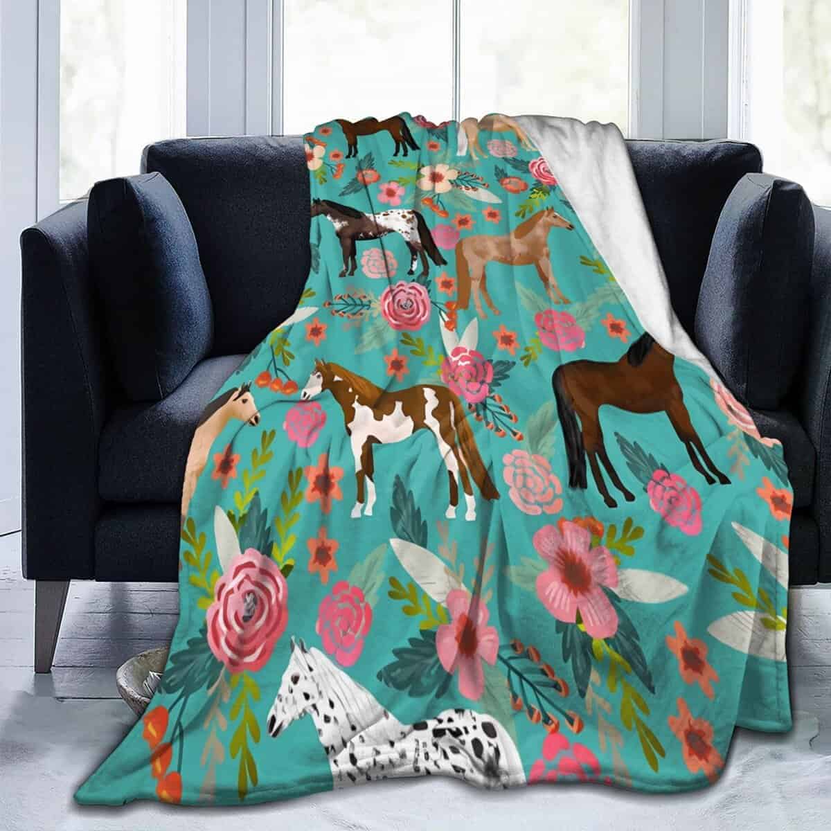 Manta de Franela para Caballo Súper Suave y Acogedora 60x80