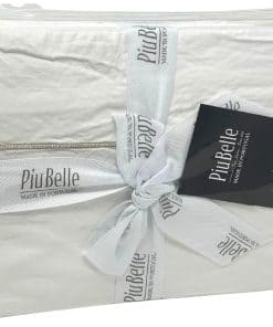 Juego de sábanas blancas de lujo para cama Piubelle
