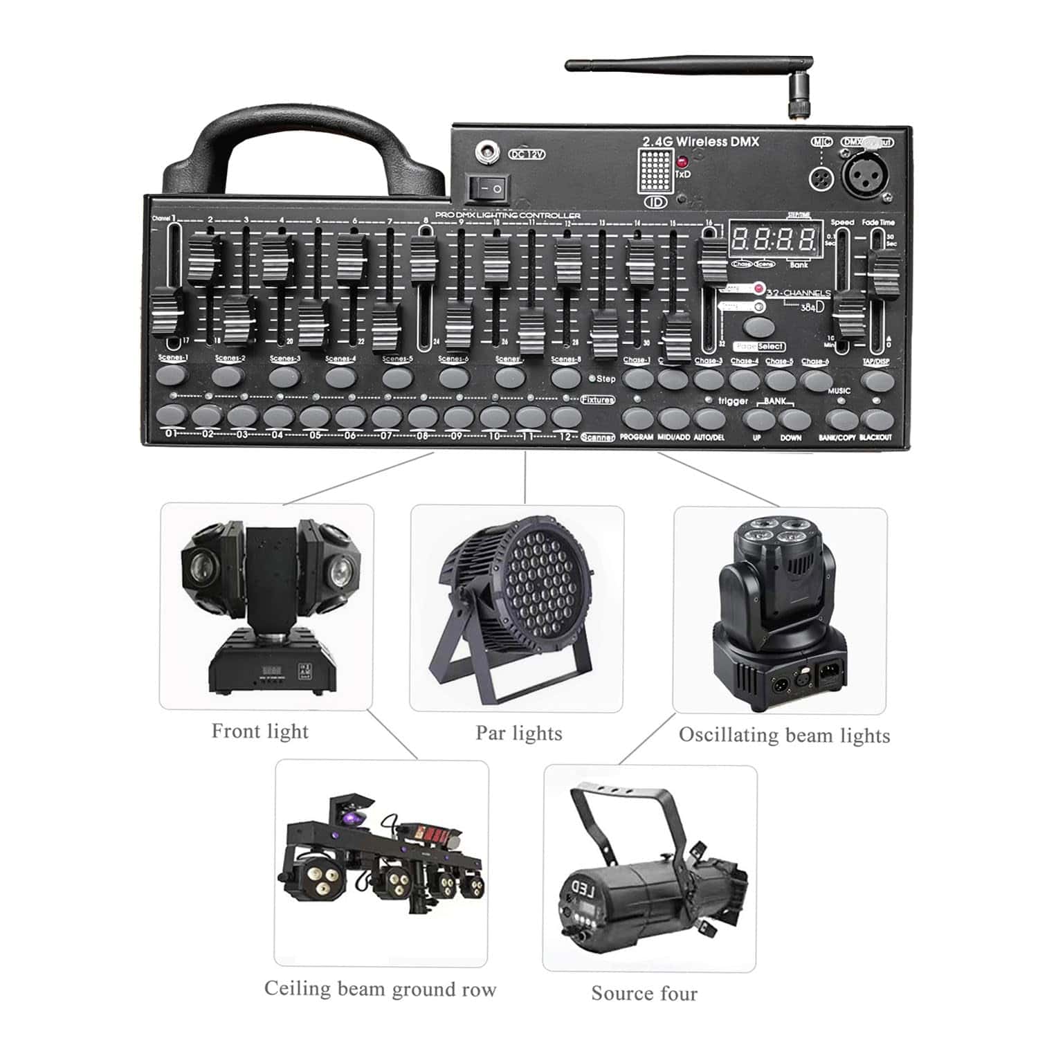 Controlador DMX 384 Canales MINI Consola de Control DMX - Imagen 6