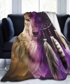 Manta de lobo súper suave y acogedora para sofá cama 60x80