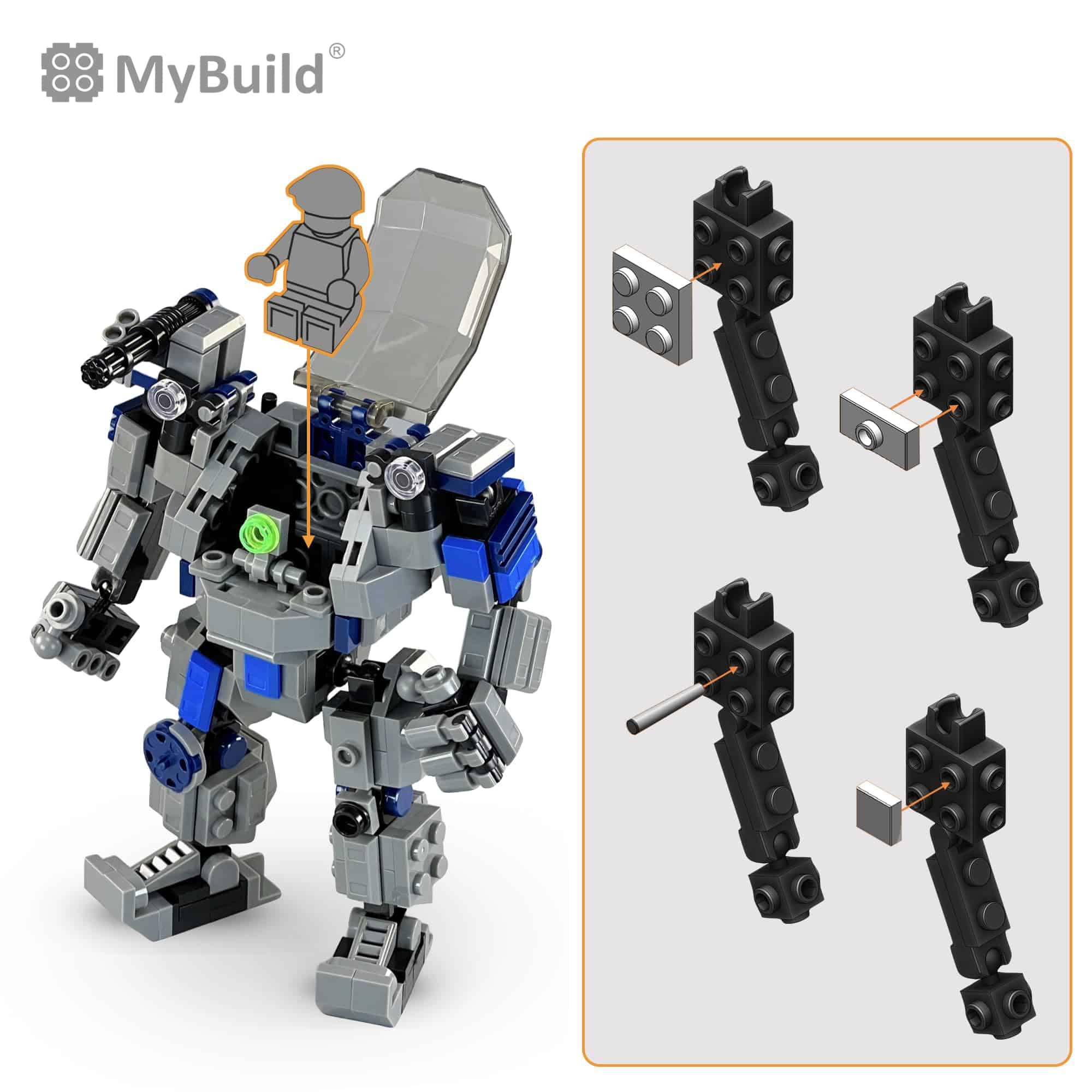 MyBuild Mecha Frame Jake 6015 - QM Set de Aventura de - Imagen 6