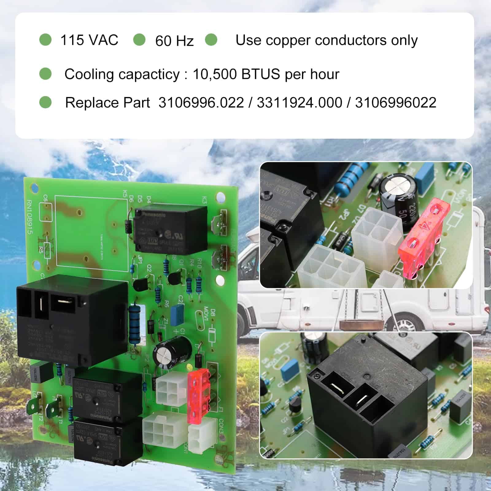 Kit de Placa de Relé de Control de Termostato Analógico - Imagen 6