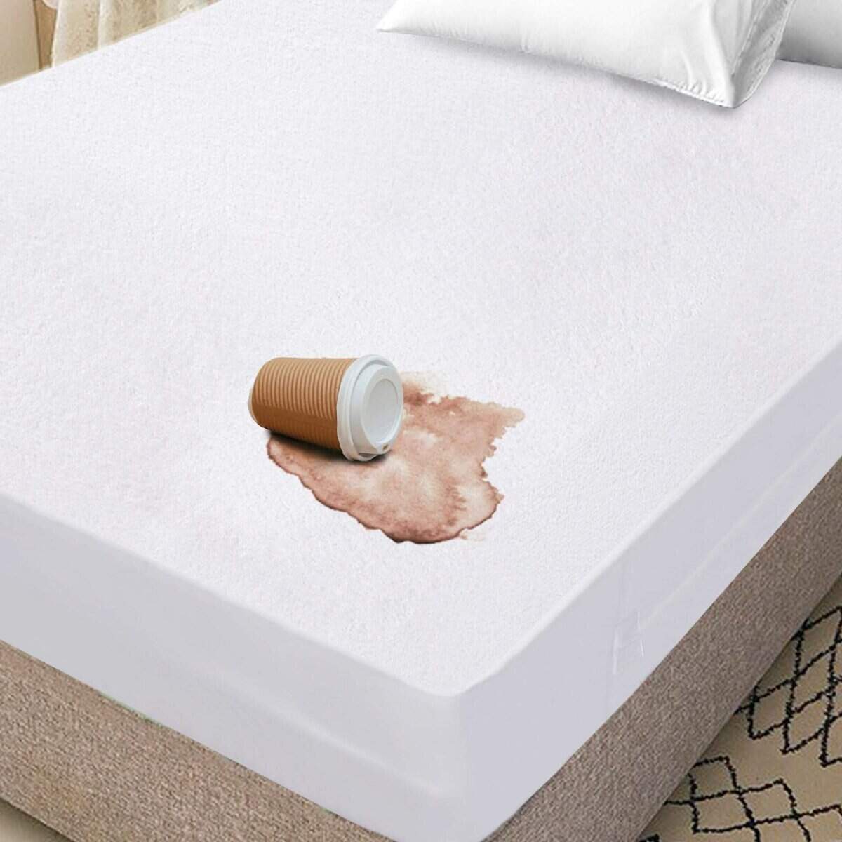 Protector de colchón para cama King Size WINKAURA 76"x80",