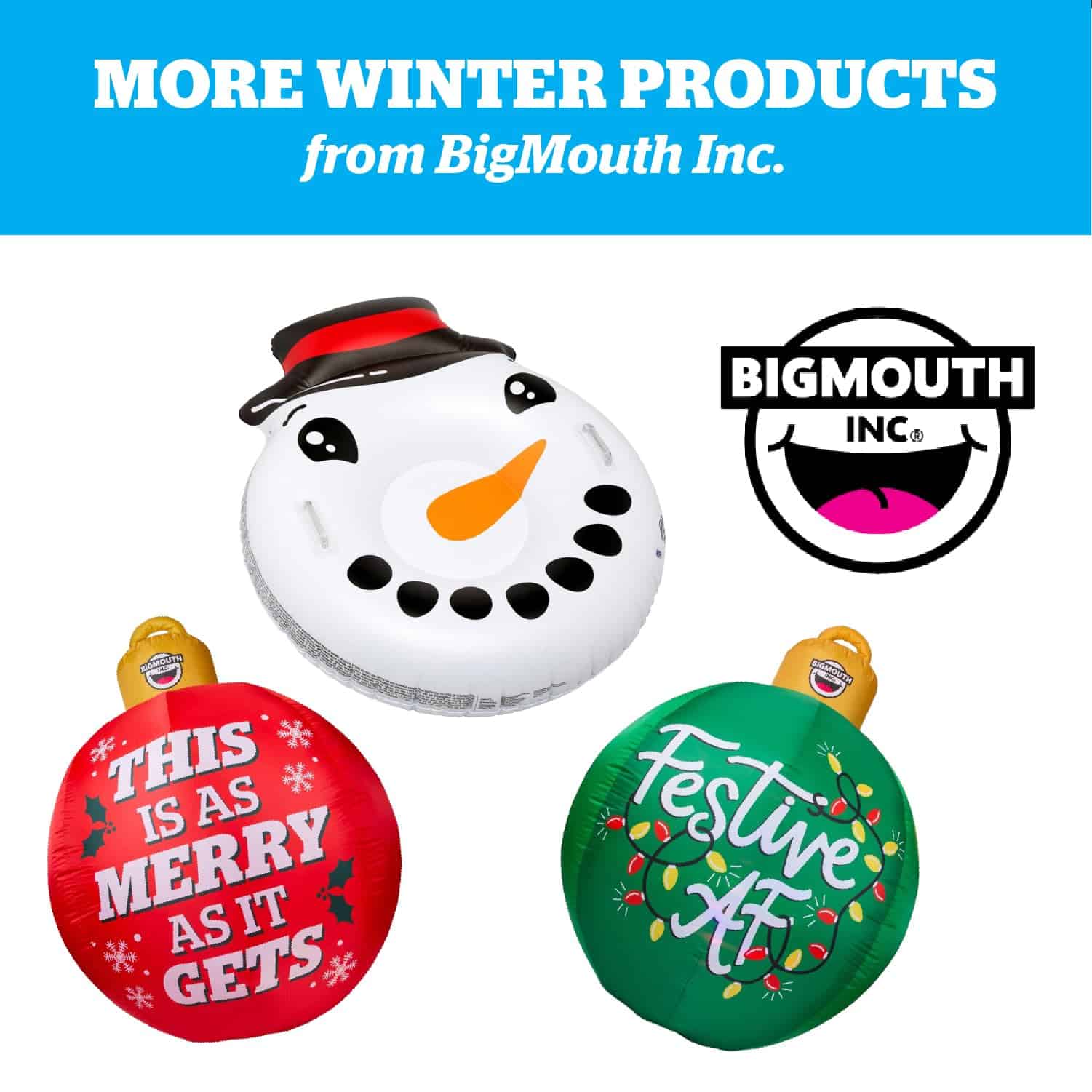 BigMouth Inc Globo de Nieve Inflable - Fuerte de Nieve - Imagen 6