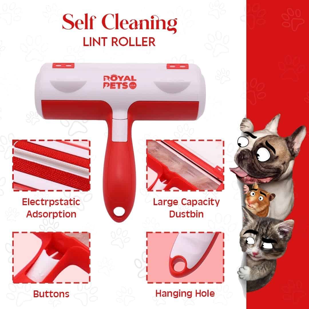 Removedor de Pelos para Mascotas y Rodillo Quitapelusas