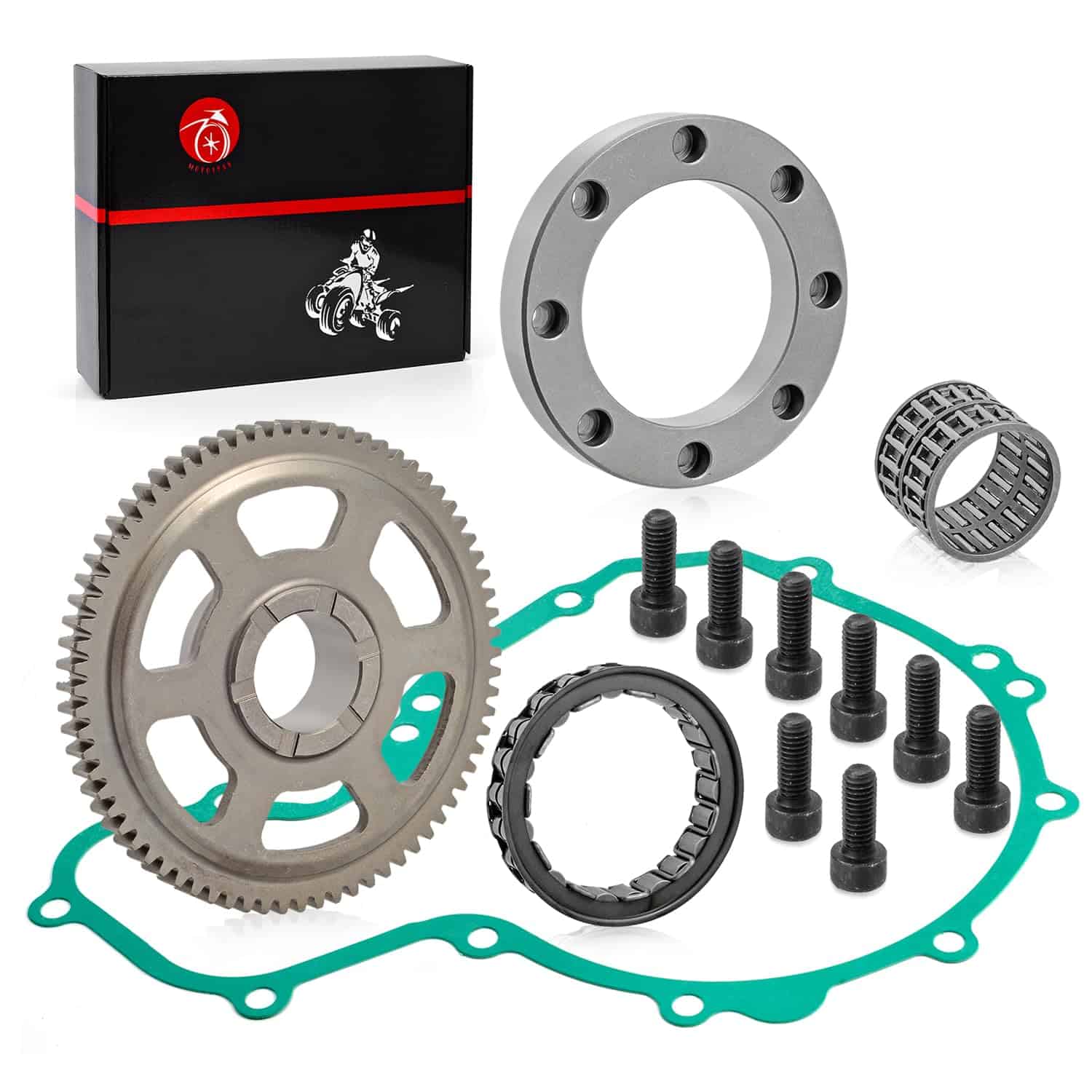 Kit de embrague de arranque engranaje ralentí 72T con - Imagen 5