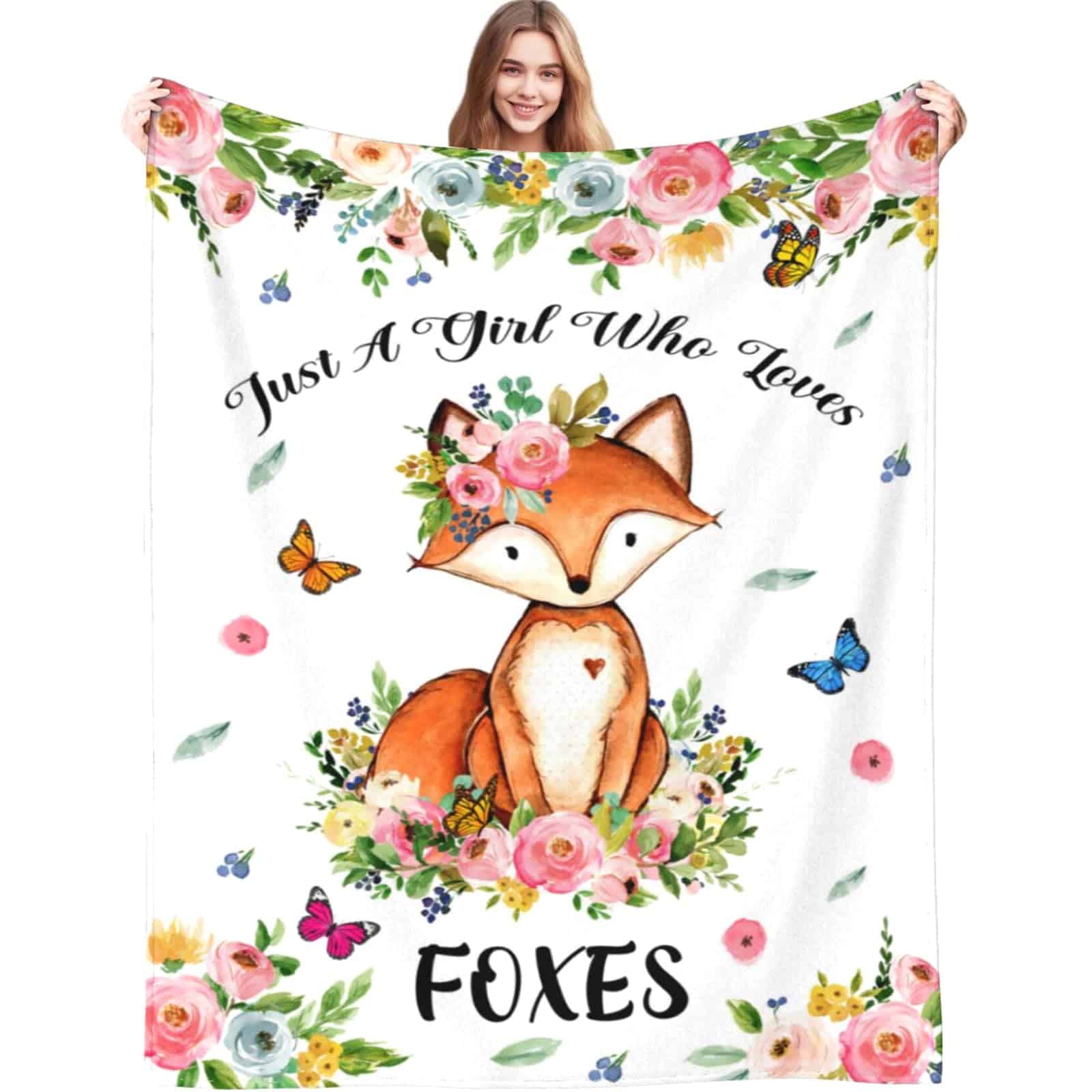 Manta de zorro linda DUMTUTY Solo una niña que ama los