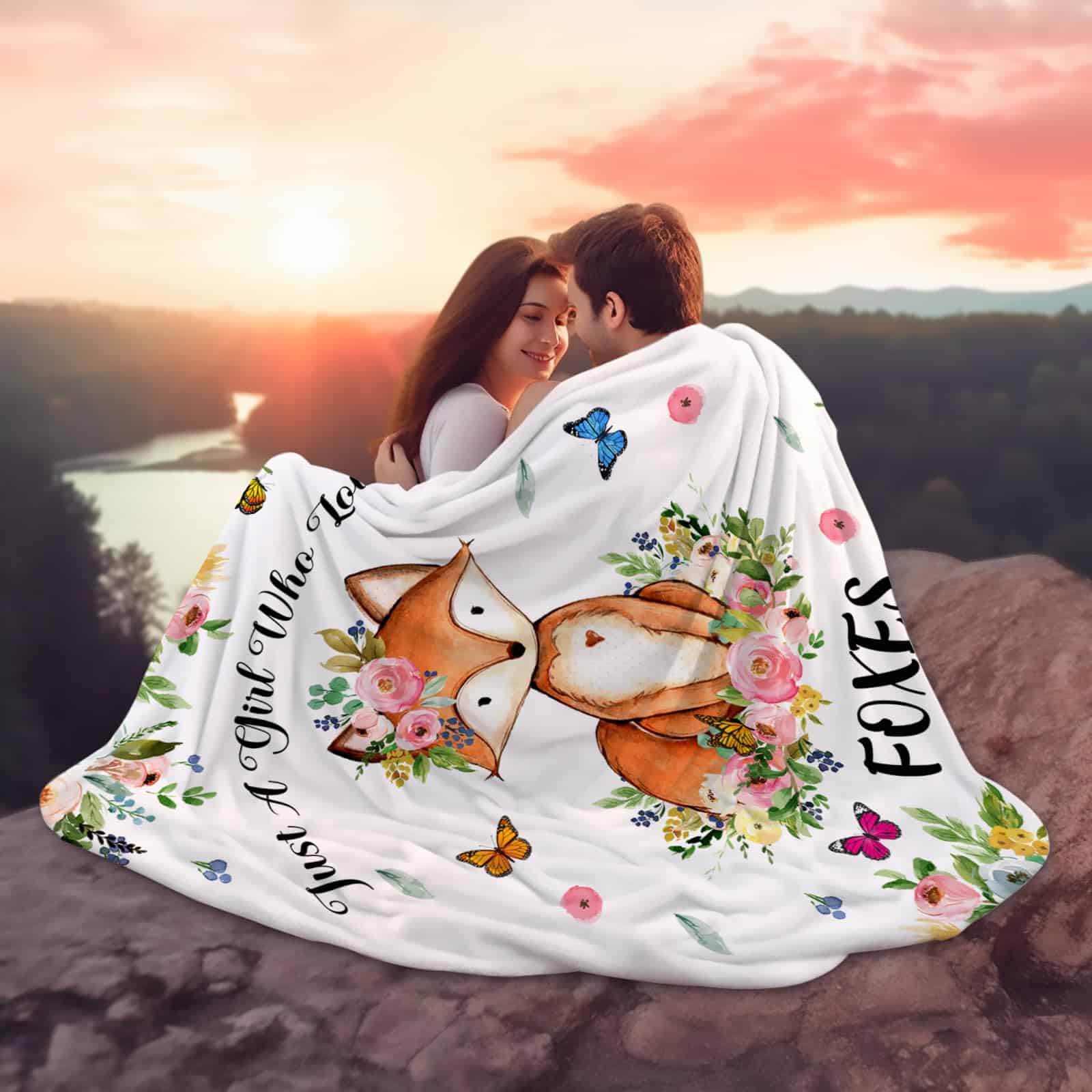 Manta de zorro linda DUMTUTY Solo una niña que ama los - Imagen 6