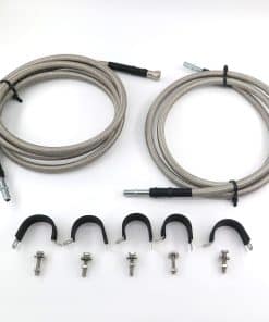 Kit de Líneas de Combustible Trenzadas de -Plata