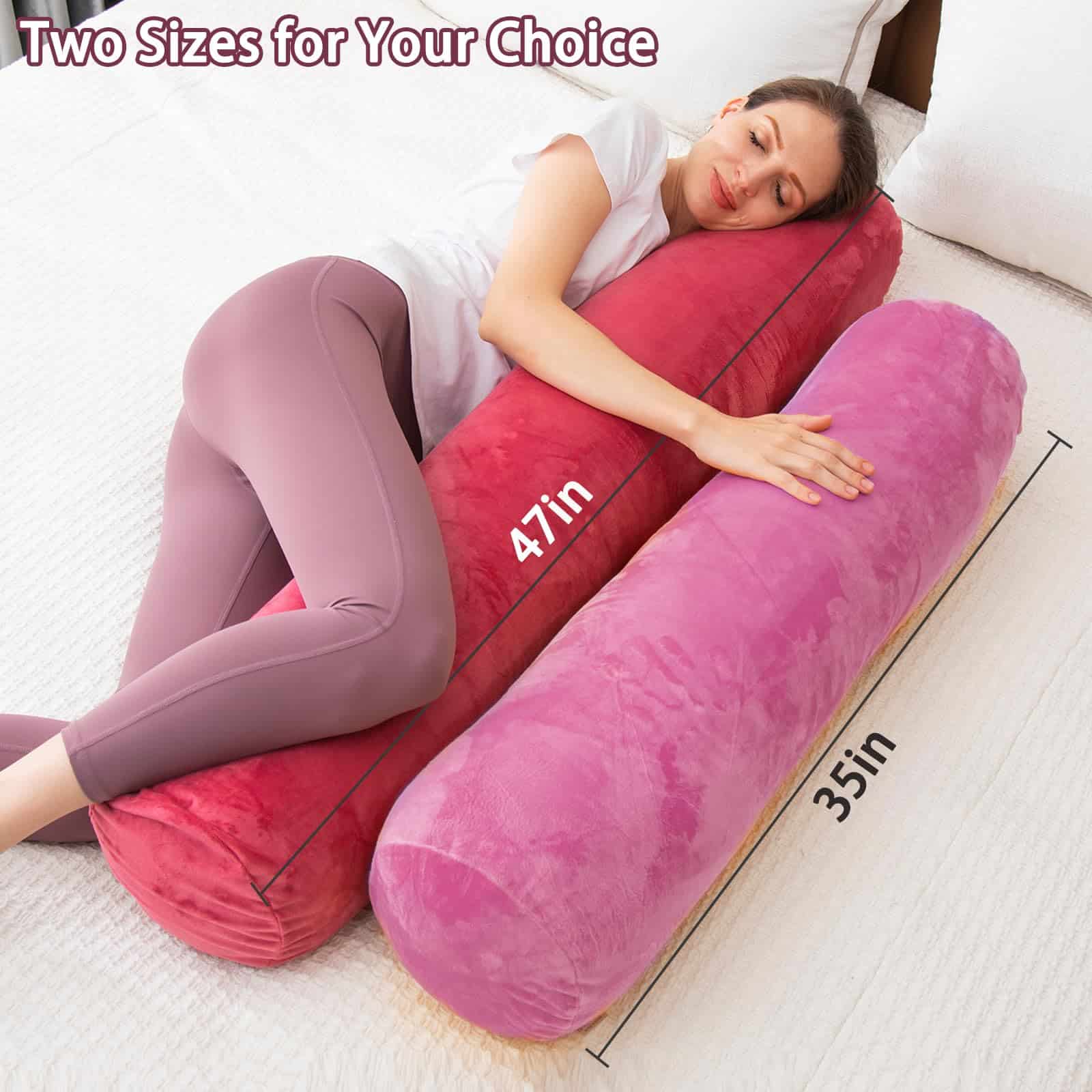 1 Almohada de Refuerzo para Cama, Almohada Cilíndrica Larga - Imagen 3