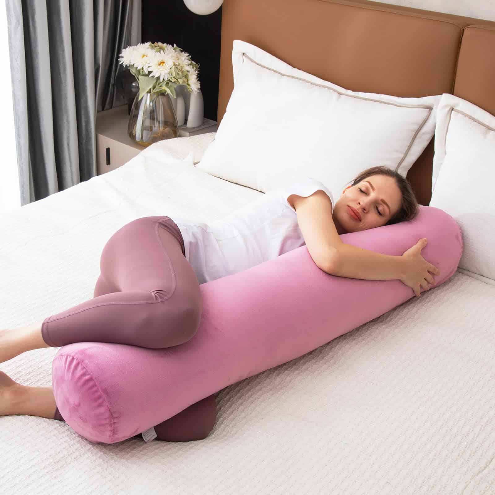 1 Almohada de Refuerzo para Cama, Almohada Cilíndrica Larga - Imagen 4