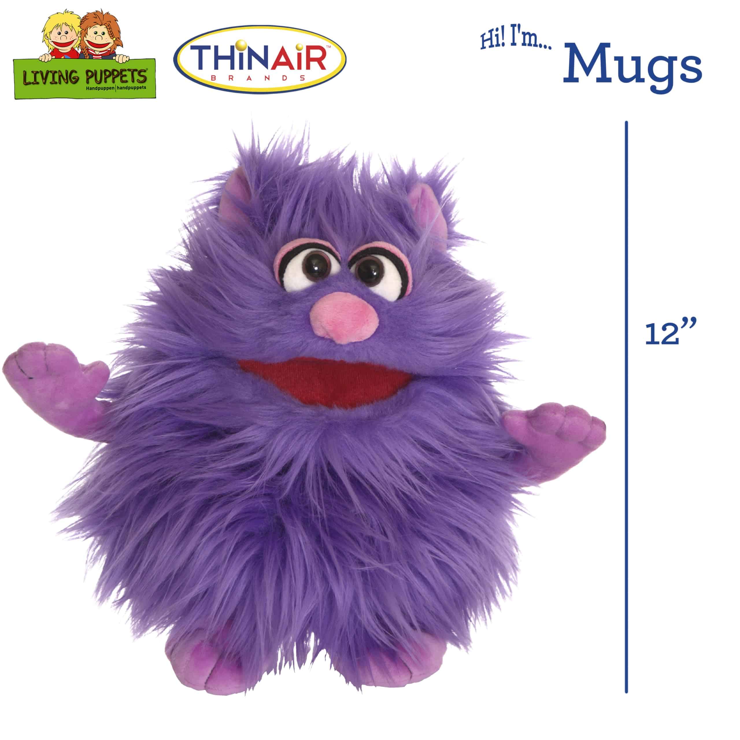 Living Puppets - Títere de mano de 30 cm Mugs, el simpático - Imagen 3