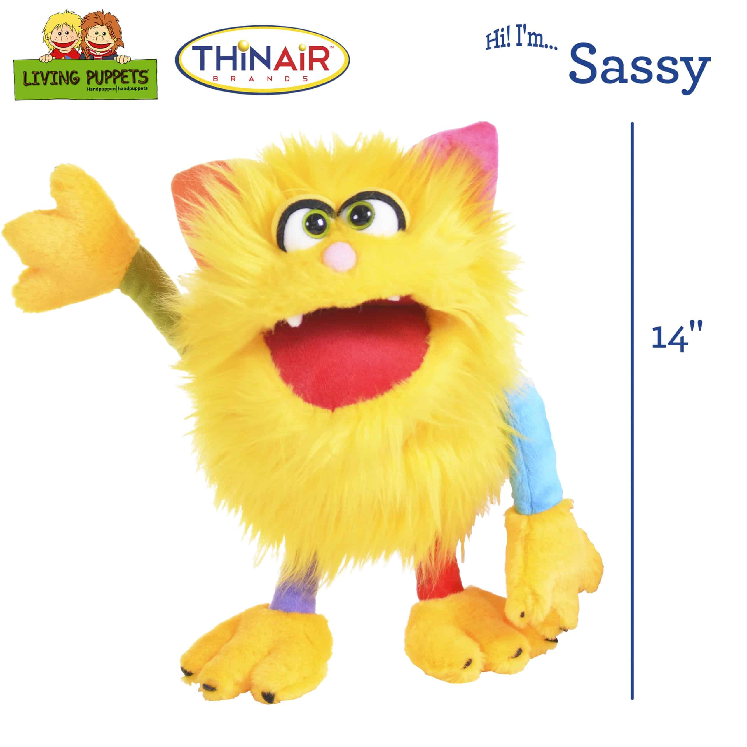 Marioneta de Mano para Niños y Niñas Sassy, el Monstruo - Imagen 3