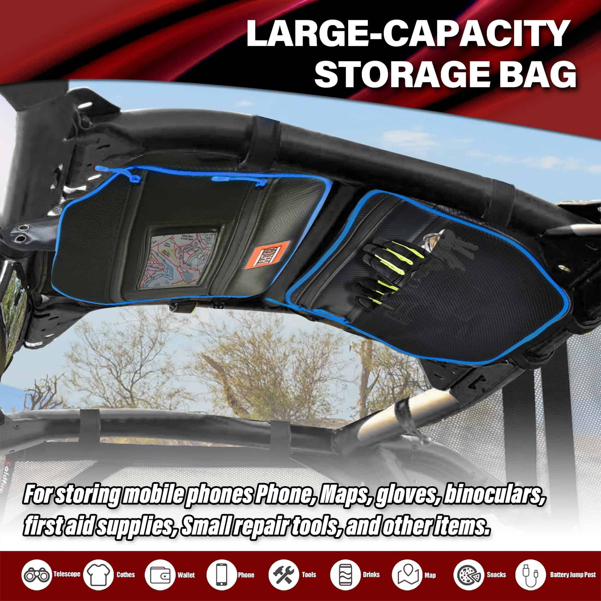 Bolsas de Techo Hutexico X3 2 Pack, Bolsa de Almacenamiento - Imagen 4