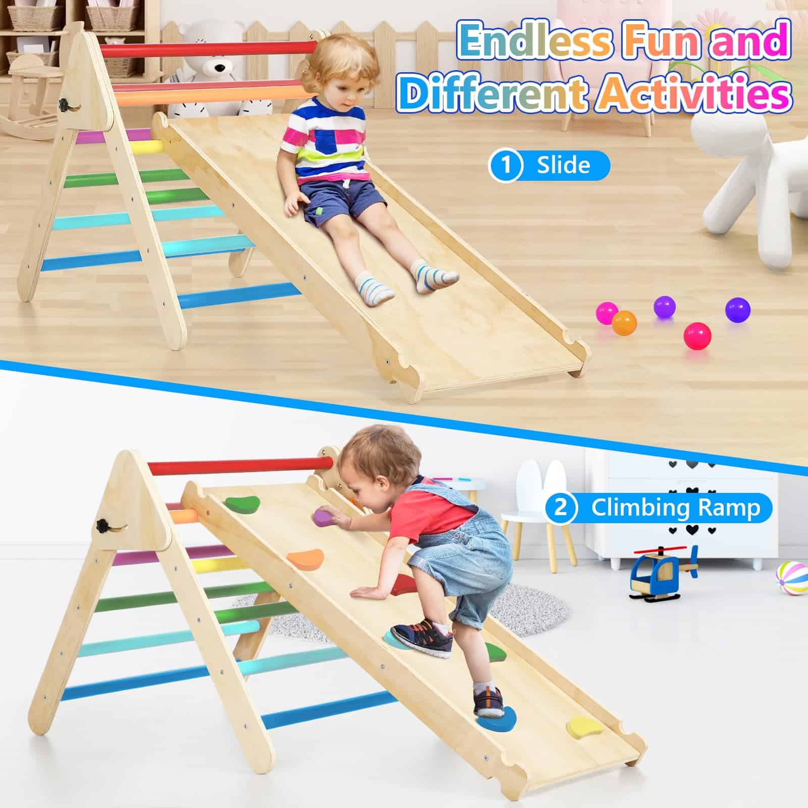 Juguetes de escalada 5 en 1 Hoohtoot para niños pequeños en - Imagen 6